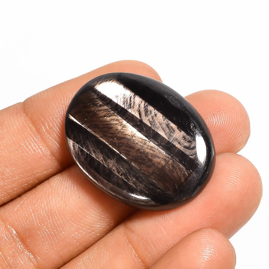 Stunning Top Grade Quality 100% Natural Hypersthene Oval Shape Cabochon Loose Gemstone For Making Jewelry 43 Ct. 29X22X6 mm V-843