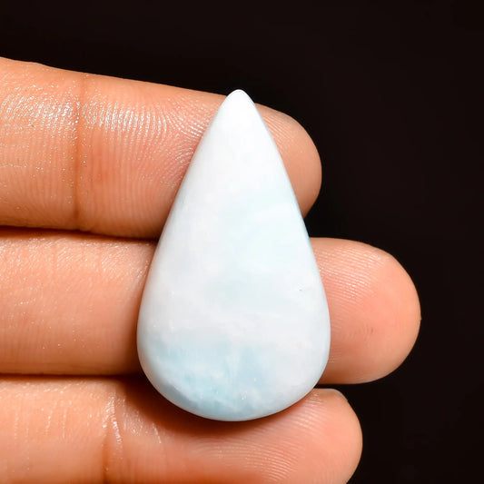 Superb Top Grade Quality 100% Natural Blue Aragonite Pear Shape Cabochon Loose Gemstone For Making Jewelry 29.5 Ct. 31X18X7 mm V-917