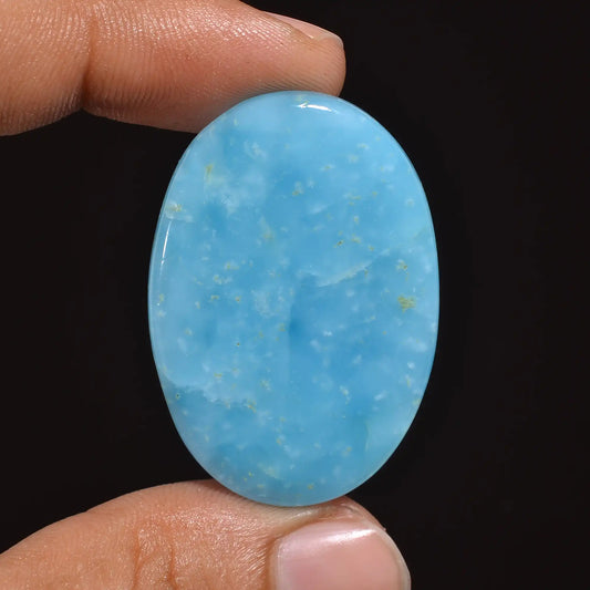 Fantastic Top Grade Quality 100% Natural Hemimorphite Oval Shape Cabochon Loose Gemstone For Making Jewelry 45.5 Ct. 38X26X5 mm V-934