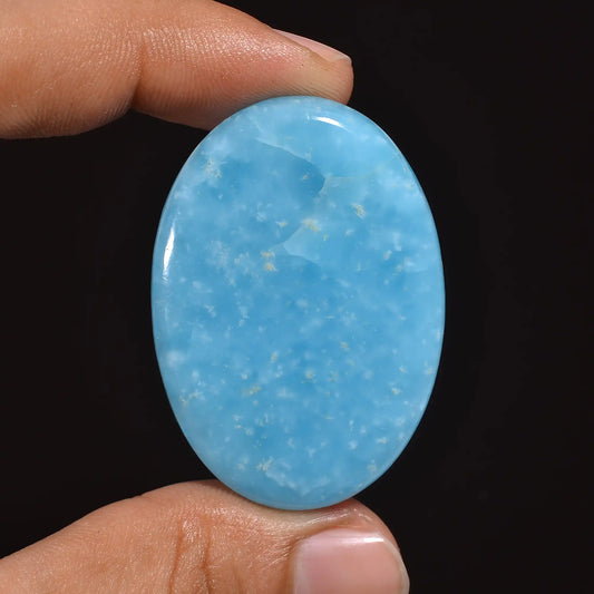 Gorgeous Top Grade Quality 100% Natural Hemimorphite Oval Shape Cabochon Loose Gemstone For Making Jewelry 73.5 Ct. 45X31X6 mm V-935