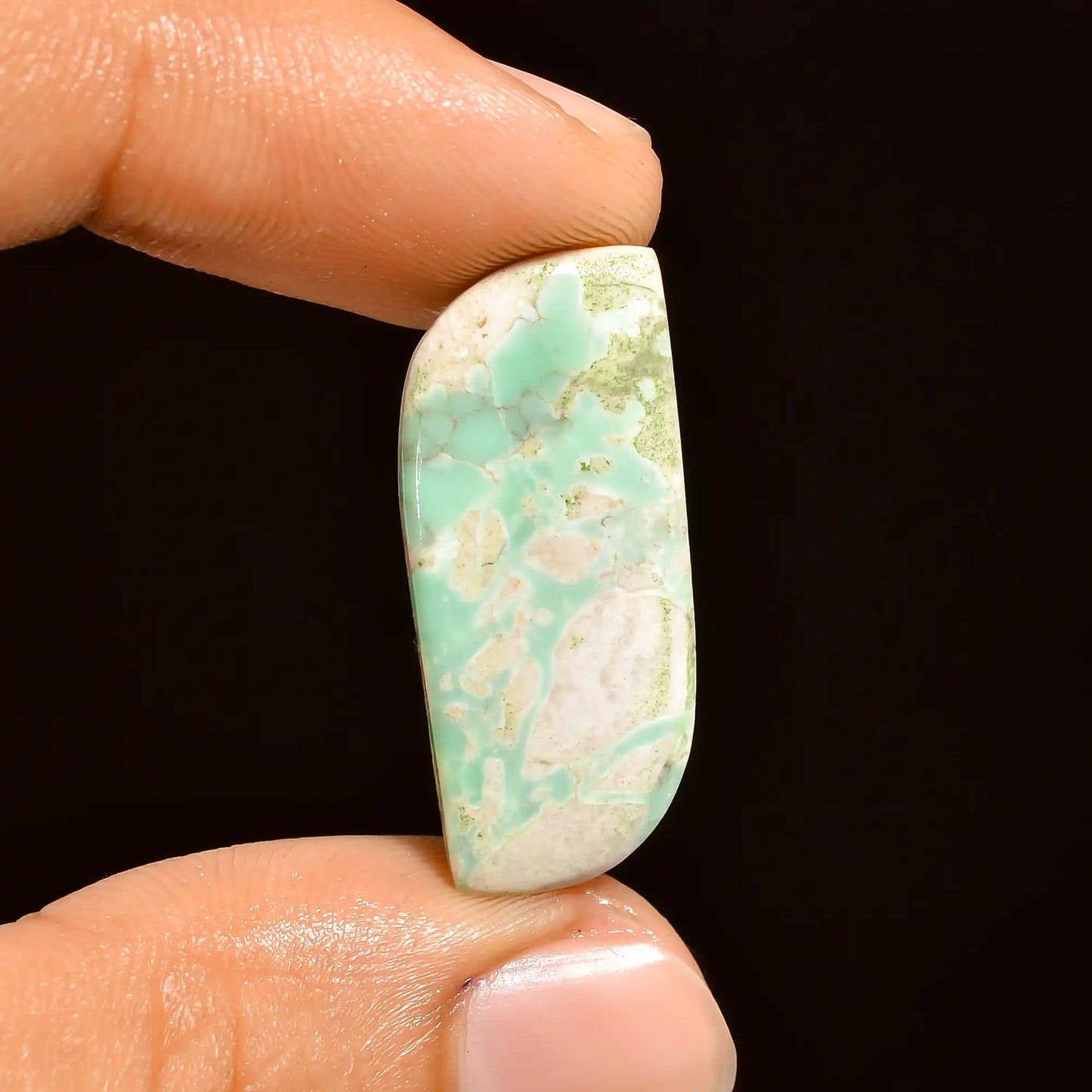 Unique Top Grade Quality 100% Natural Variscite Fancy Shape Cabochon Loose Gemstone For Making Jewelry 9 Ct. 27X12X3 mm V-947